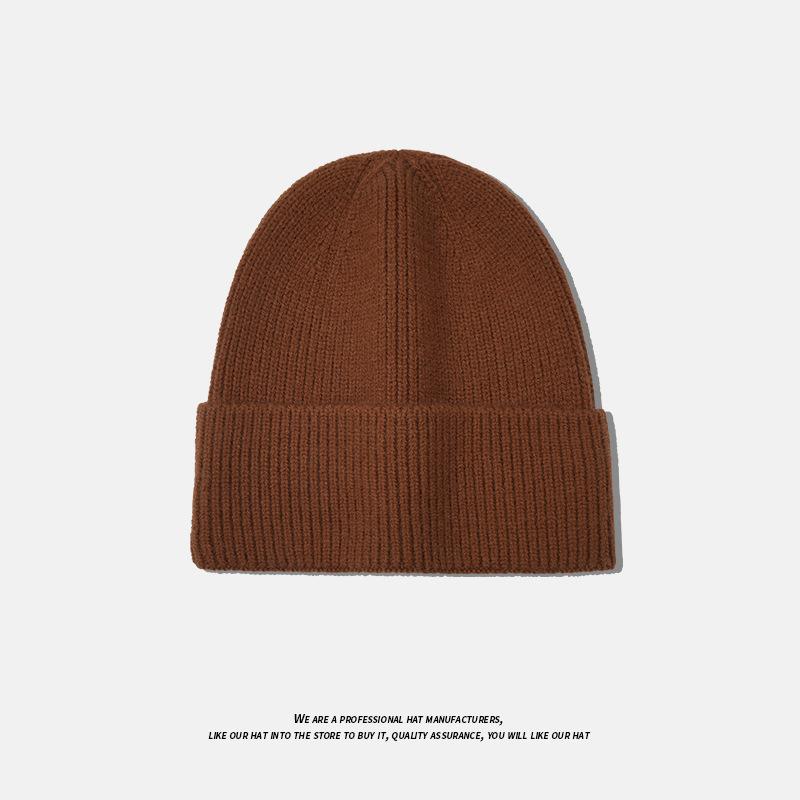 Autumn and Winter Fashion Versatile Ear Protection Large Head Circumference Cold Hat Men's Japanese Solid Color Warm Baotou Woolen Hat