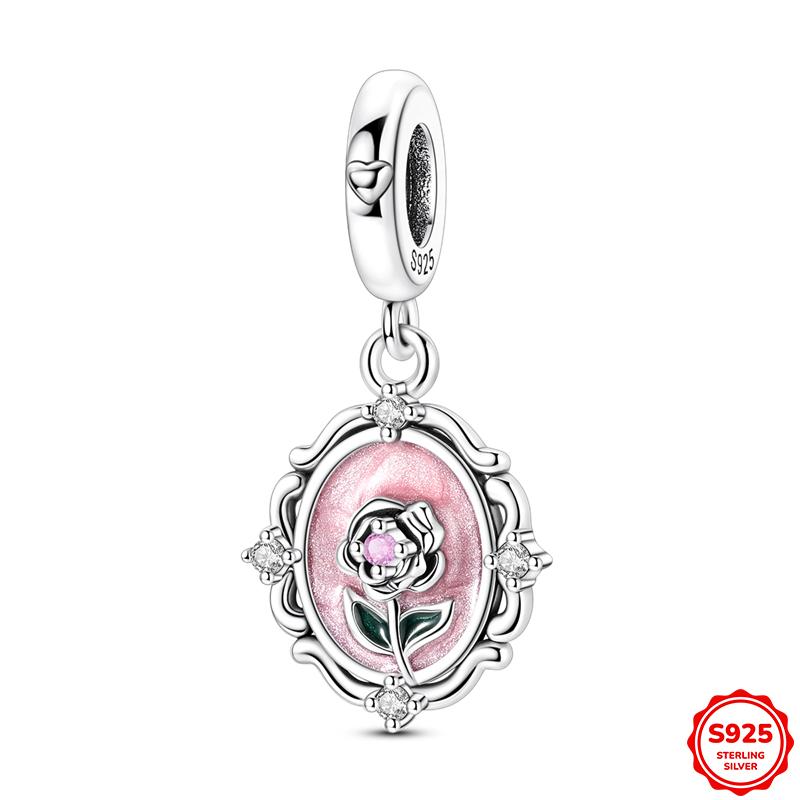 925 Silver Moments Keychain Charm Fit Original Silver Beade Ladies Gift