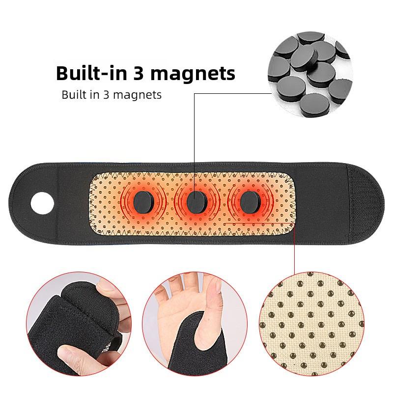 Magnet Thumb Bracer Winding Pressurized Wrist Self-adhesive Fit Warm Sports Bracer One Pair
