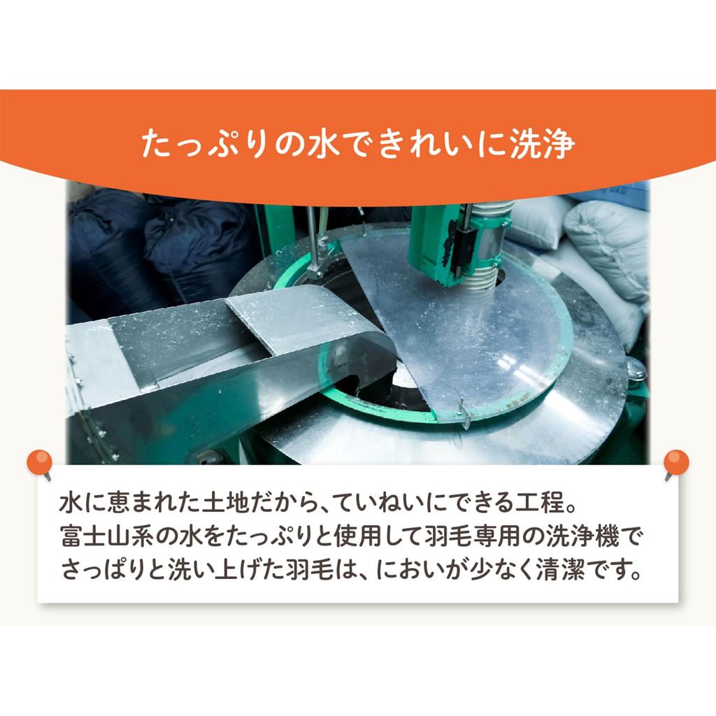 Futon Kobo Goo Goo Hokkaido Down & Feather Pillow, Medium, 43cm X 63cm, Made In Japan, Perfect for Sleeping, Feather Pillow, Made In Japan