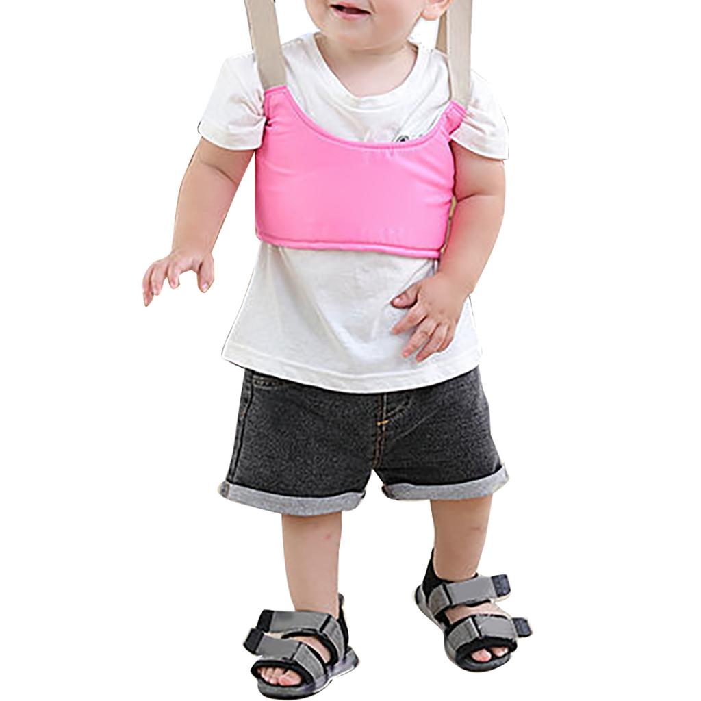Baby Walking Harness Handheld Adjustable Prevent Lost Absorbent Soft Breathable Toddler Infant Walking Harness Pink