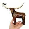 Vintage Aesthetic Home Accessories Longhorn Bull Sculpture, Rustic Farmhouse Animal Figurine, Western Style Pastoral Shelf Display Decorative