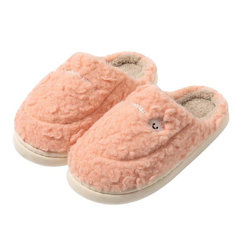 Non-slip cotton slippers women's winter new indoor home warmth household autumn and winter fluffy slippers men