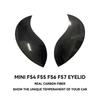 Carbon Fiber Car Headlight Eyebrows Cover FRP Front Angry Eyelids For MINI F54 CLUBMAN F57 CABRIO 3 doors F55 F56 COOPER S