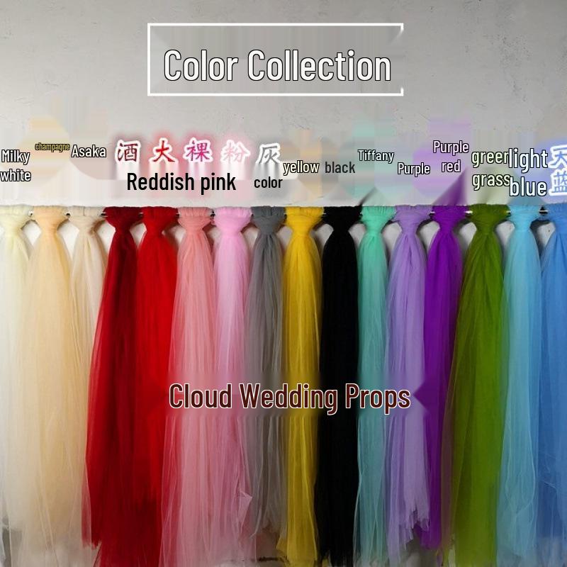 High-Density Swiss Organza Yarn Wedding Decor Fabric: Table Runner, Ceiling Drapes, Chair Sash Props
