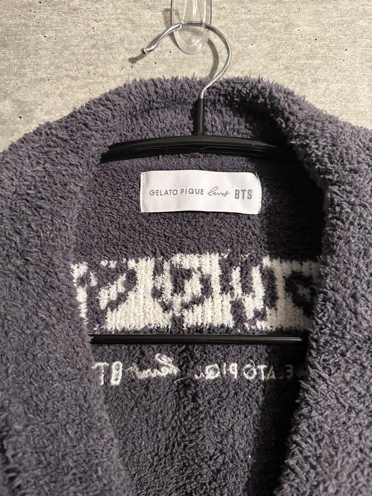 [USED] BTS x Gelato Pique Cardigan, Gray, M-L, Gelato Pique Japan Exclusive