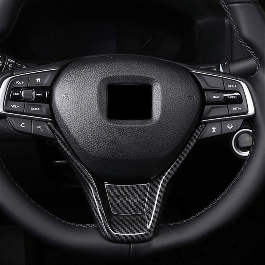 2× Carbon Fiber Style Steering Wheel Frame Cover Trim For Honda Accord 2018 2019