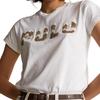 Polo Ralph Lauren SS25 Buchstaben Perlen Logo Baumwolle Kurzarm T-Shirt Klassische Edition Damen Oberteile 211827665-001