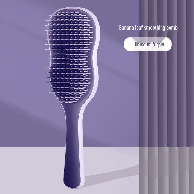 

956 Расческа для укладки с банановым листом: Разглаживает, массирует и амортизирует для длинных волос