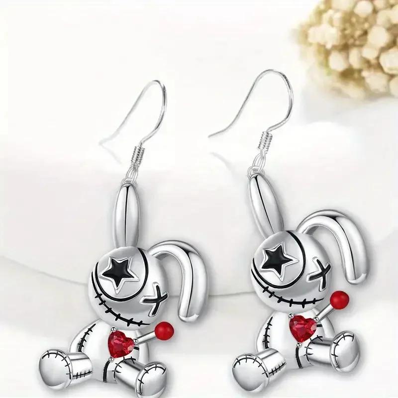 

New Punk In For Women Fashion Zircon Gifts Ghost Doll Bell Man Necklaces Pendant Chain