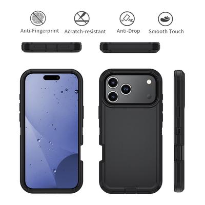 Funda de Teléfono Resistente Tres en Uno para iPhone 17 Pro Max - Protección a Prueba de Tres Elementos, Ideal para Exportación