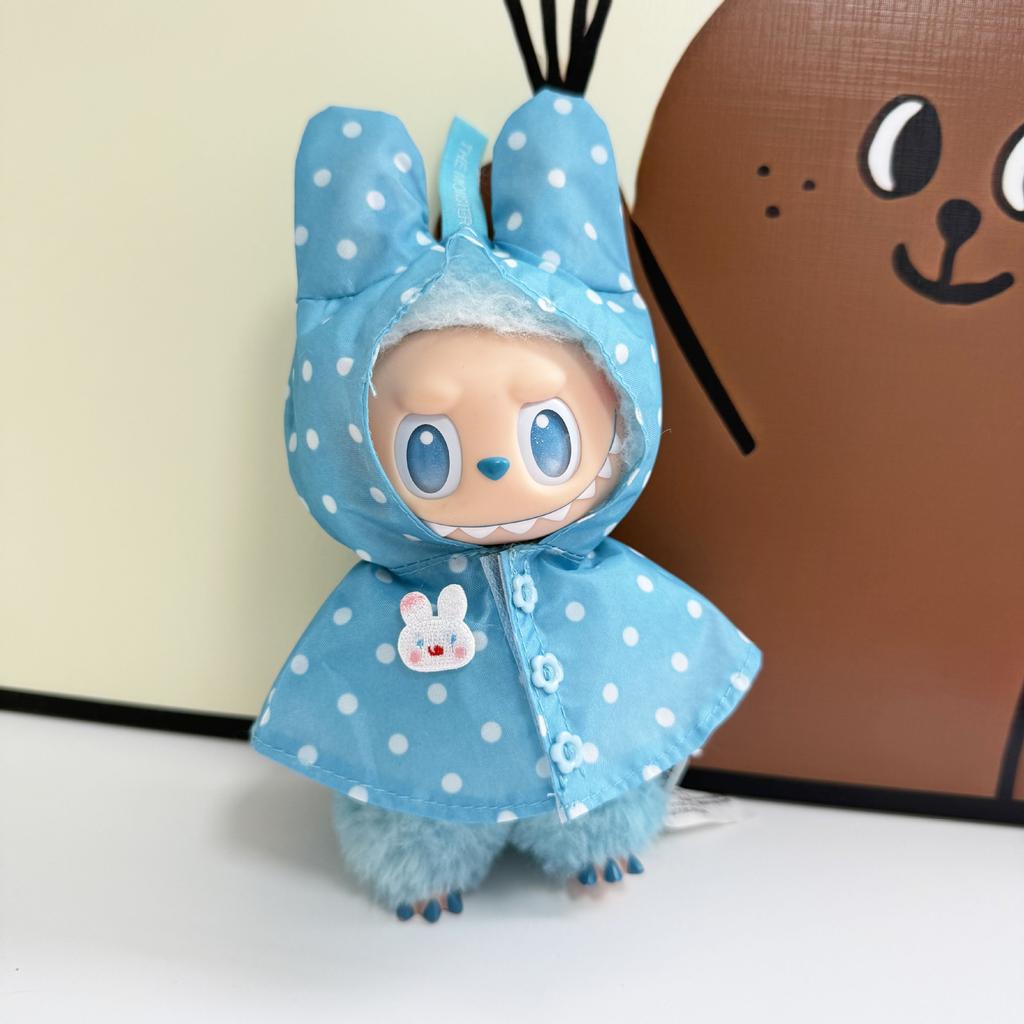 Only Clothes for V1 V2 V3 Labubu Clothes Raincoat Colorful Polka Dot Waterproof Suit Set Raincoat Suit Set Children's Gift