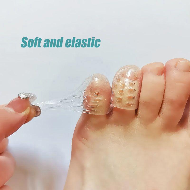 Elasticity Silicone Toe Caps Women Gel Little Toe Tube Protector Anti-Friction Breathable Foot Care Toes Separated Covers