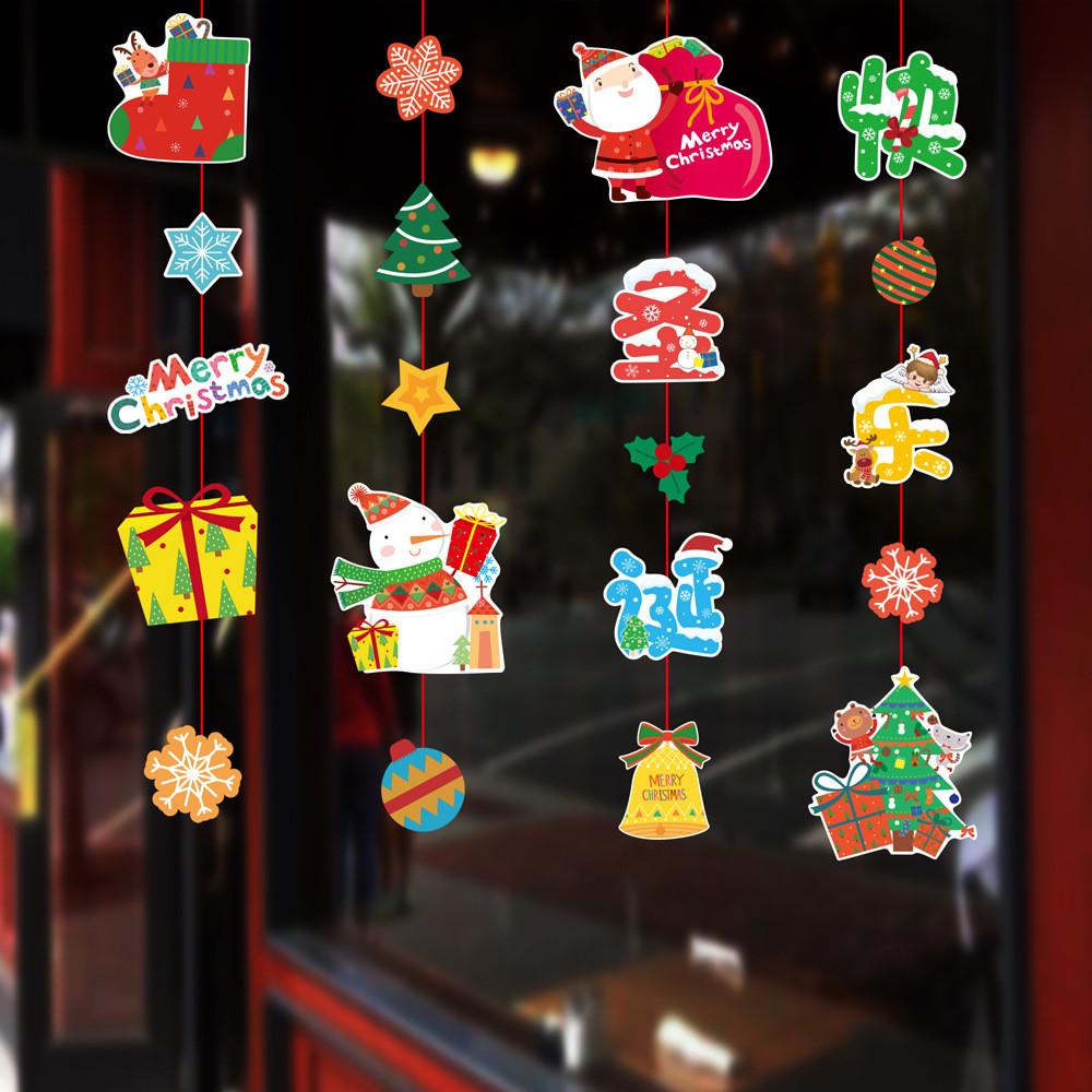 Cartoon Style Paper Christmas Hanging Decor For Cheerful Holiday Displays