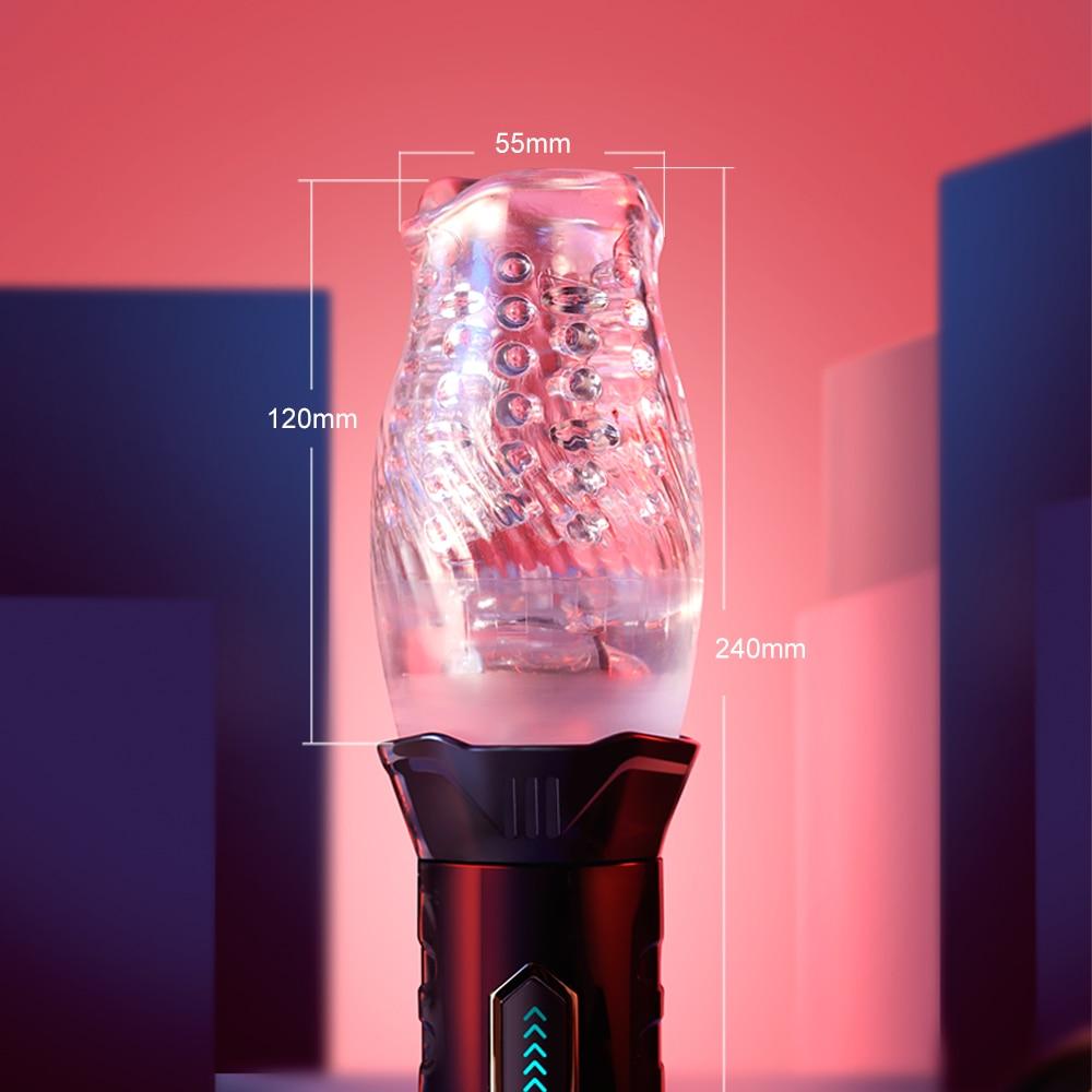 360° Rotasjon Mannlig Onanistopp Penis Stimulere Massasjeapparat Trening Varig Sexleketøy For Menn Sterk Vibrator Forsinkelse Erotiske leker