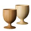 Vessel Glass Goblets, 230ml, Pair, Bamboo, Dishwasher Safe, White/Brown, RV-106WB