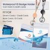 Bling Rhinestone Retractable ID Badge Lanyard Waterproof Card Case Key Holder Stylish Work Badge Clip For Office Daily Use