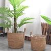 Woven Flower Pots Straw Flower Pots Outdoor Tables Large Straw Bag Basket Hand