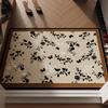 Retro Green Welcome Entrance Mat Rug Absorbs Dirt Door Mat Non-Slip Floor PVC Doormat Cuttable Hallway Mat