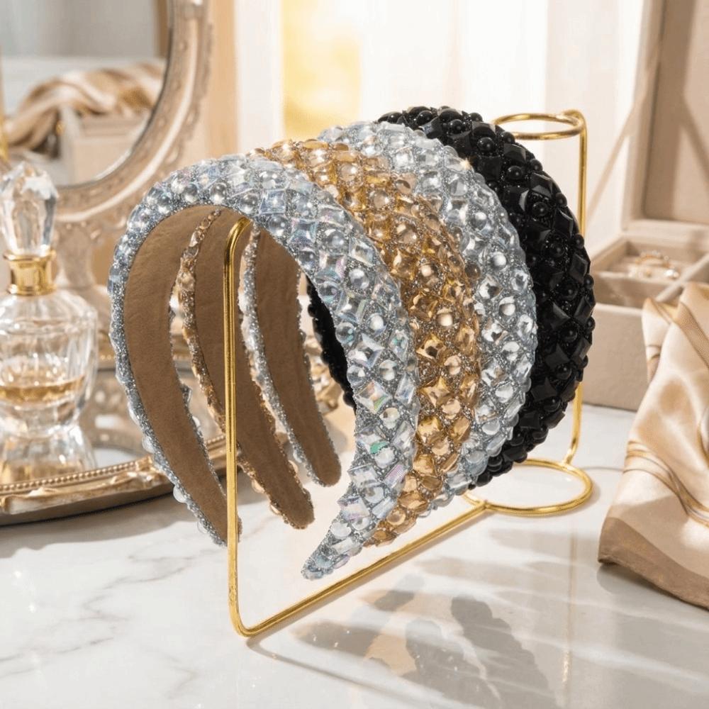 Full Rhinestone Rhinestone Hairband Korean Style Elegant Hair Accessories For Women Gift