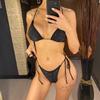 Diamond Rhinestones Halter Strappy Bikini Female Swimsuit Women Swimwear Two-pieces Bikini set Bather Bathing Suit Swim