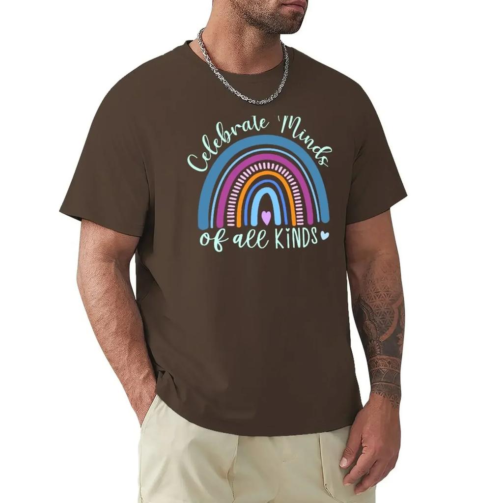 Celebrate Minds Of All Kinds T-Shirt Blouse vintage clothes funnys oversized graphic t shirts for pack