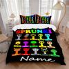 Custom Textile Colorful Heads Bedding 3 Piece Set HD Print Duvet Cover Pillowcases for Teens Adult Bedroom Decoration