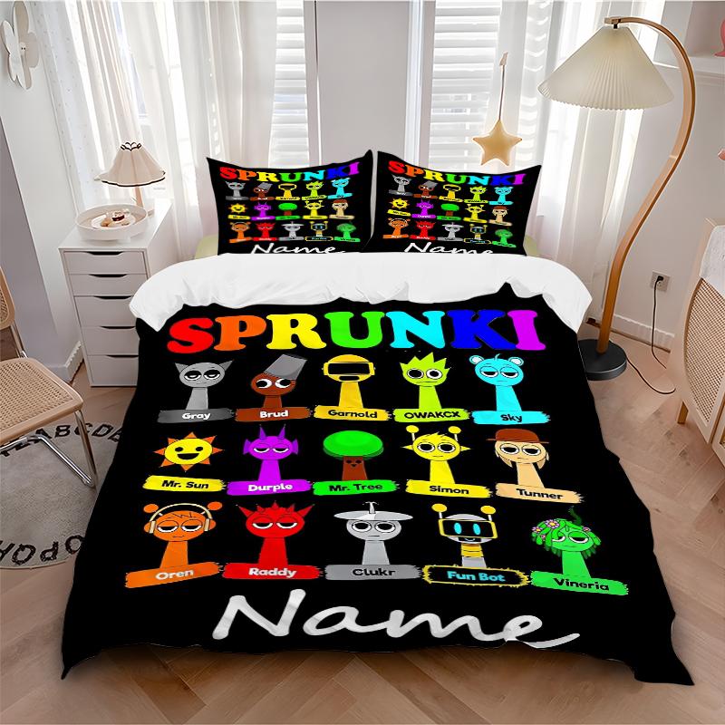 Custom Textile Colorful Heads Bedding 3 Piece Set HD Print Duvet Cover Pillowcases for Teens Adult Bedroom Decoration