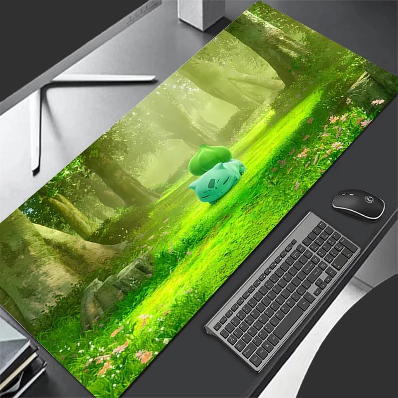 High Quality Leather Mouse Pad Gaming Accessories Gamer Anime Pokemon Bulbasaur Computer Desk Mat Laptop Keyboard Pad Mousepad