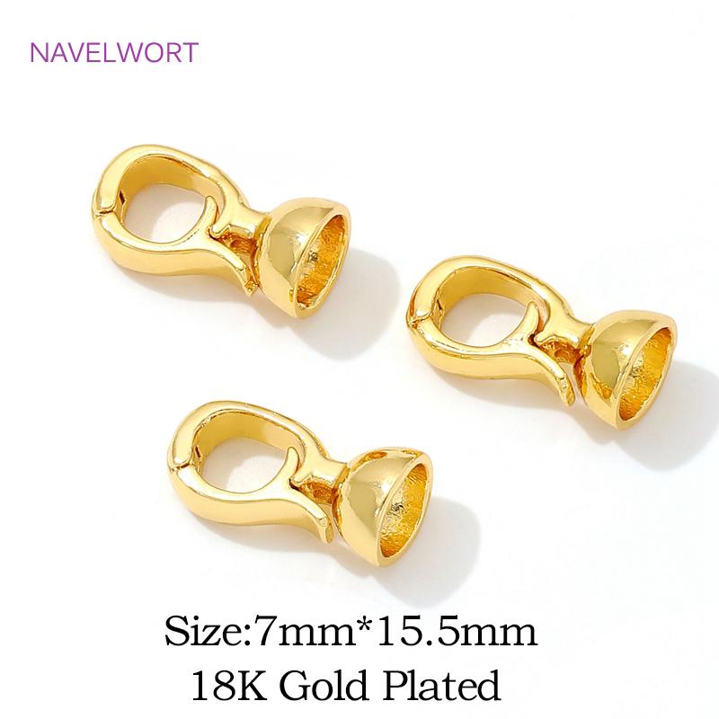 

18K Gold Plated Pearl Clasp Fastener Brass Connector Clasps,Clasps For Jewelry Making,DIY Bracelet Jewelry Making Accessories 1 piece