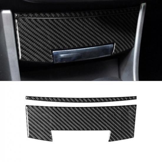 2Pcs Carbon Fiber Interior Central Storage Box Cover Trim For Honda Accord 13-17