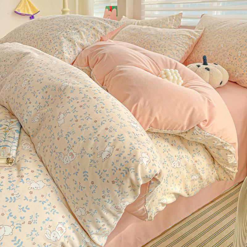 1pc Purple Lavender Printed Duvet Cover Single/Queen/King Size Quilt Cover for Double Bed Flower Housse De Couette220x240cm