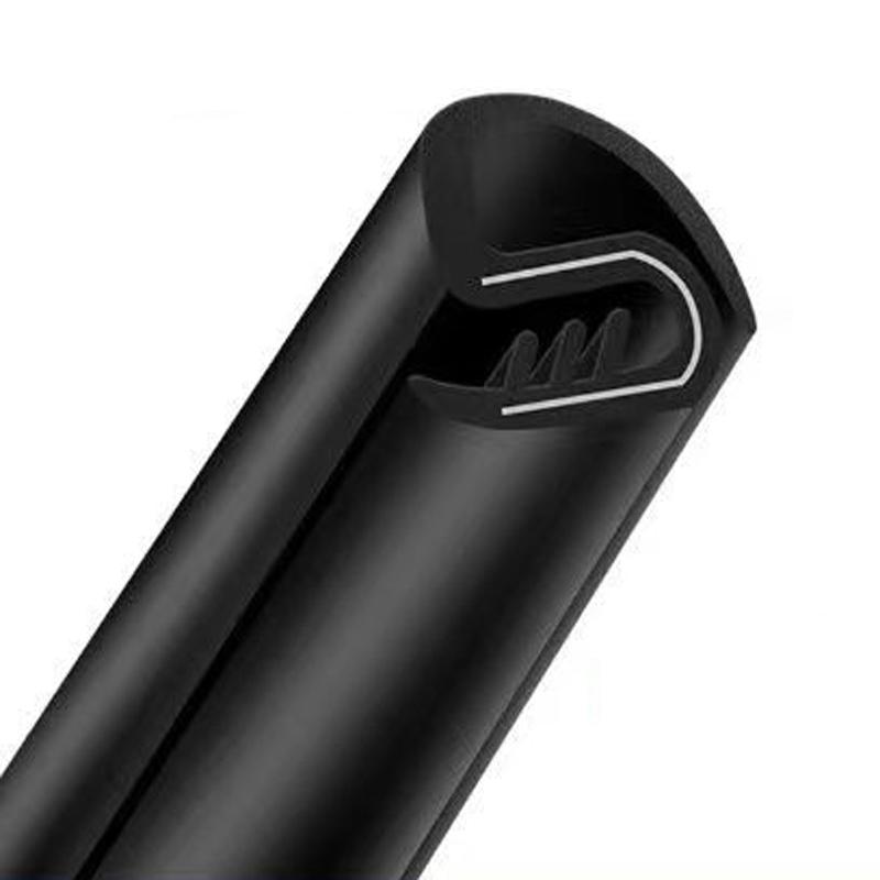 2Pcs Car Door Sealing Strip For B-Pillar Car Rubber Weatherstrip Sound Insulation Sealing Strips Anti-Scratch Protector 2x0.8m