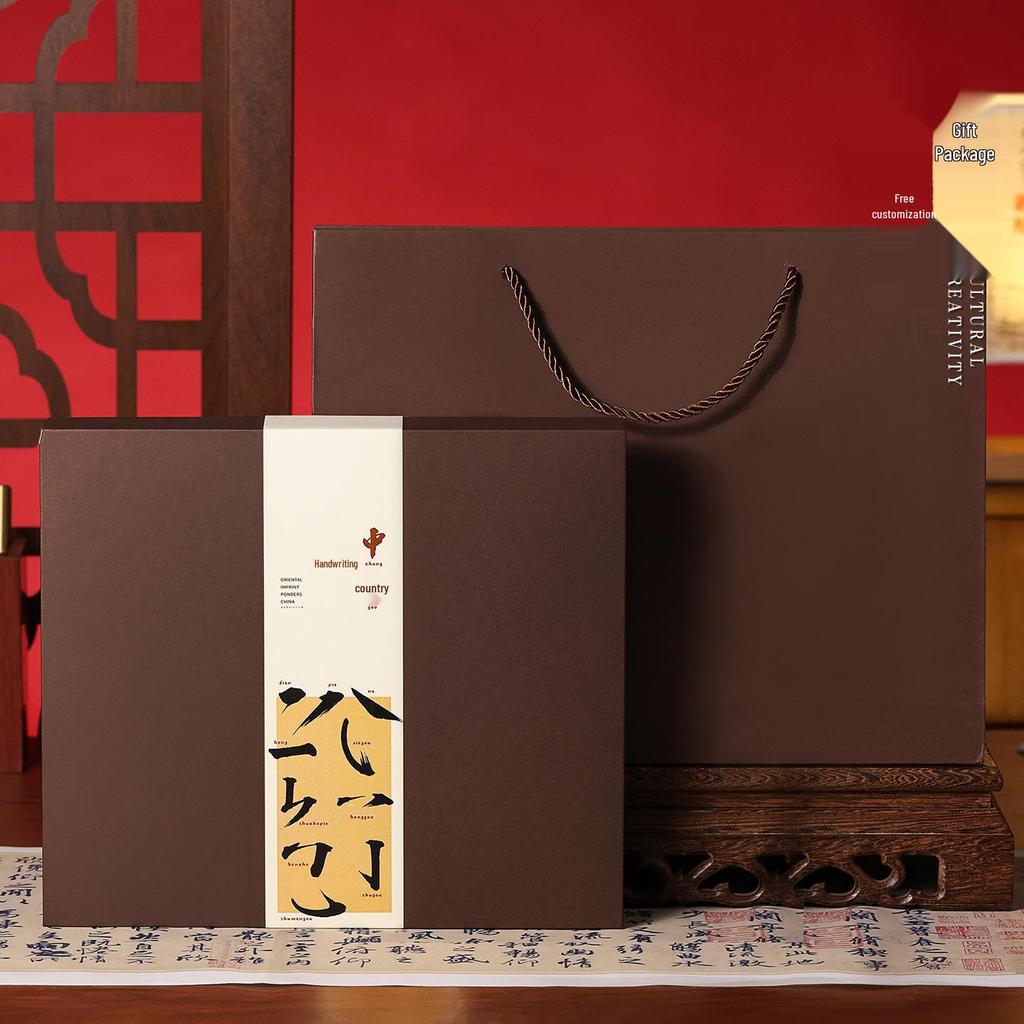 High-End Walnut Wood Notebook Gift Box - Cultural & Creative Business Souvenir with Logo Printing