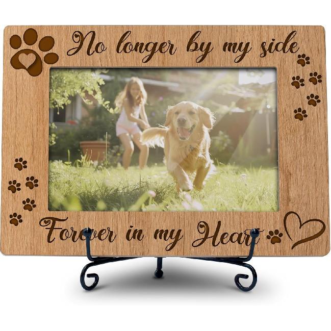Dog Memorial 4x6 Picture Frame - Pet Loss Gifts Dog Frames, Pet Bereavement Gifts, Dog Lover Dog Owner Gift Photo Frame for Wall and Tabletop Display