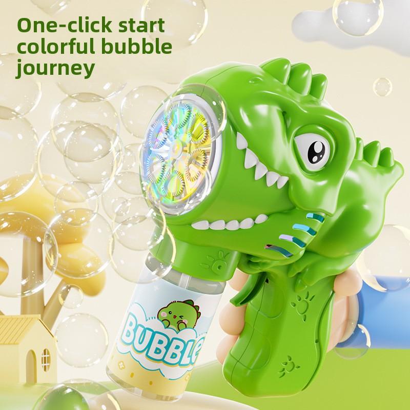 Dinosaur Outdoor Bubble Gun Toy Parent-child Interaction Children's Bubble Toy Game Without Battery Bubble Water