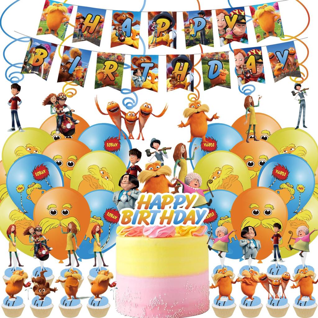 56 Pcs Cartoon Themed Party Decorations