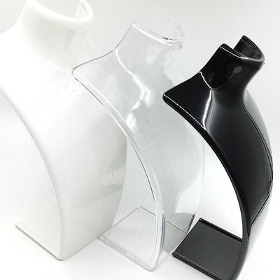 Acrylic Neck Form Jewelry Display Stand Figure Model Organizer Holder Multicolor Mannequin Props Storage Rack for Necklace Ring