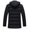 Winter Men Plus Velvet Thick Jacket Casual Warm Windproof Hooded Pocket Outwear