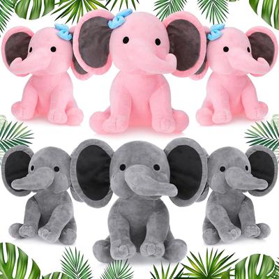 Gray Elephant Stuffed Animals Toy Kawaii Pink Elephant Plush Toys for Baby Boys Girls Plush Toys Halloween Christmas Gifts