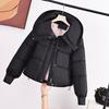 Lapel solid color small down cotton-padded clothes women's short cold-proof bread clothes student cotton-padded jacket