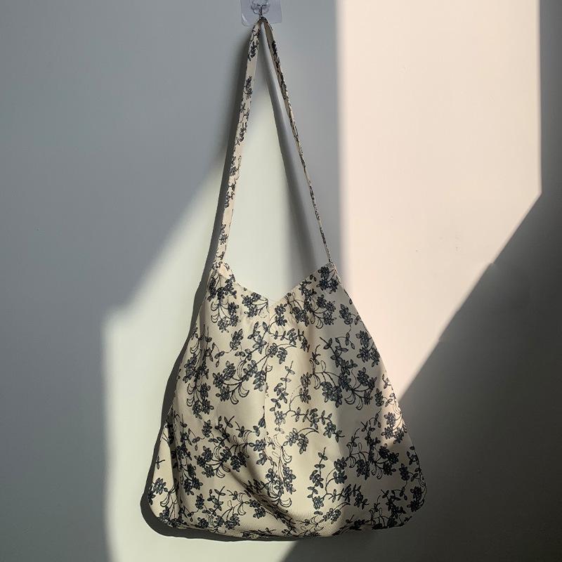 Schultertasche aus Kord-Canvas mit Leopardenmuster - Koreanischer Stil, Neues Sommer-College-Design