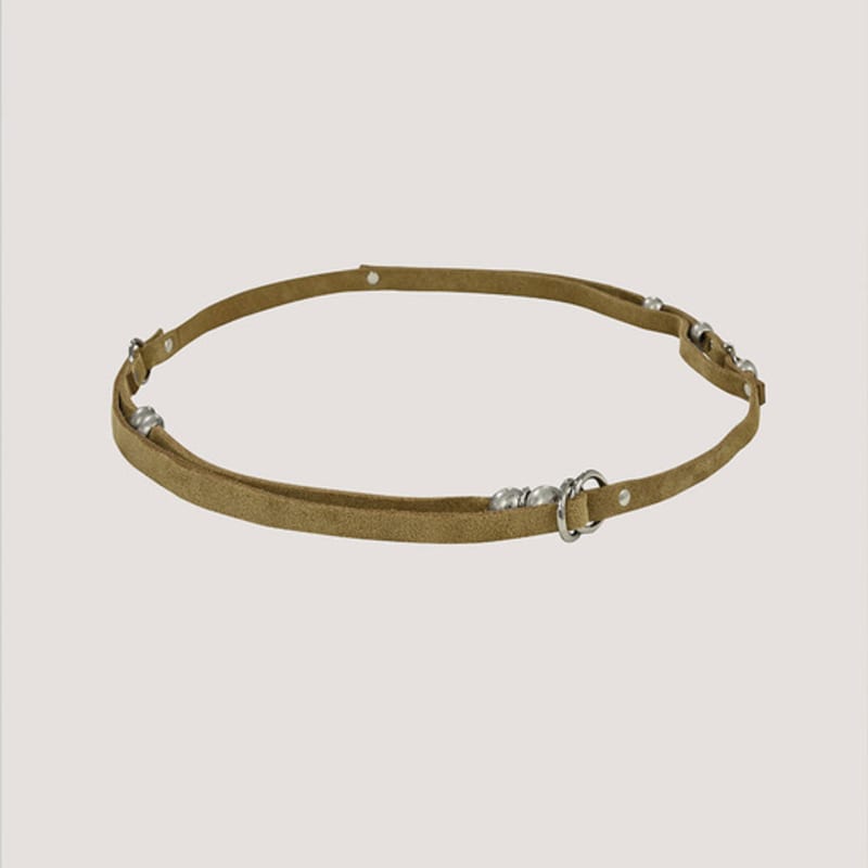 VERSO Metal Ornament Suede Belt