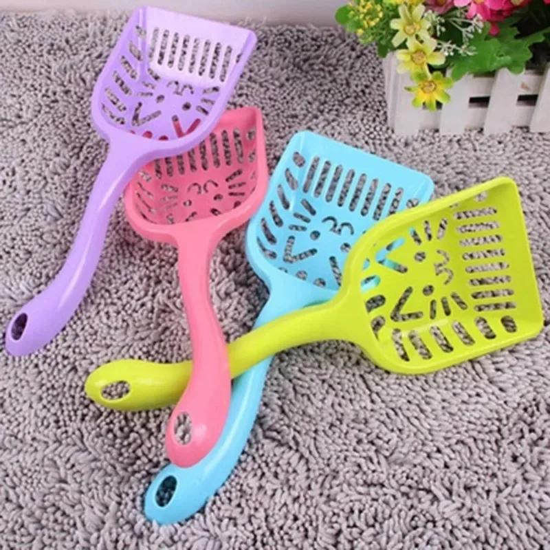 1Pcs Pet Products Shovel Cat Litter Plastic Scoop Cat Sand Cleaning Dog Food Spoons Cat Sand Shovel Pet Supplies