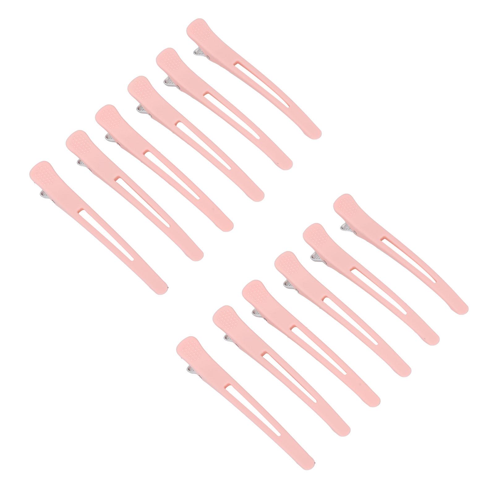 

12 шт. заколка для волос с клювом утки, сильная фиксация, прочная, долговечная, декоративная, практичная, розовая, для позиционирования волос