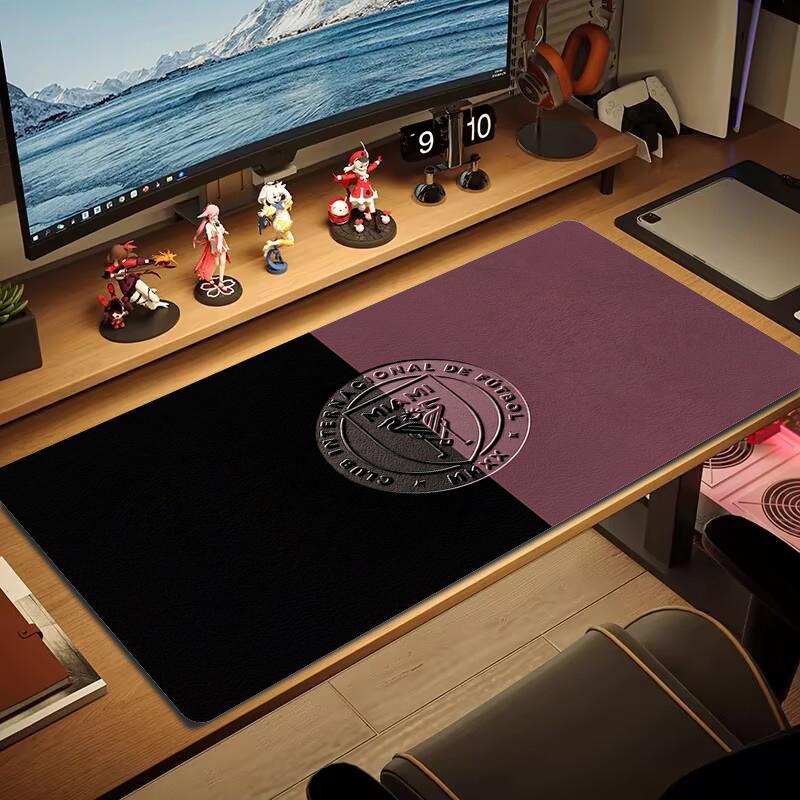 Tappetino Mouse Inter Miami CF Grande Cuscino per Tavolo da Gioco Antiscivolo Laptop Tablet Mousepad Grande Tappetino XXL Mini PC Playmat Con Bordo Lock_xia