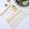your chopsticks and straws with Chopstick holder drawstring set of chopstick straw cutlery cloth [Carry you!] bag, plain, 5, holder, storage, case,