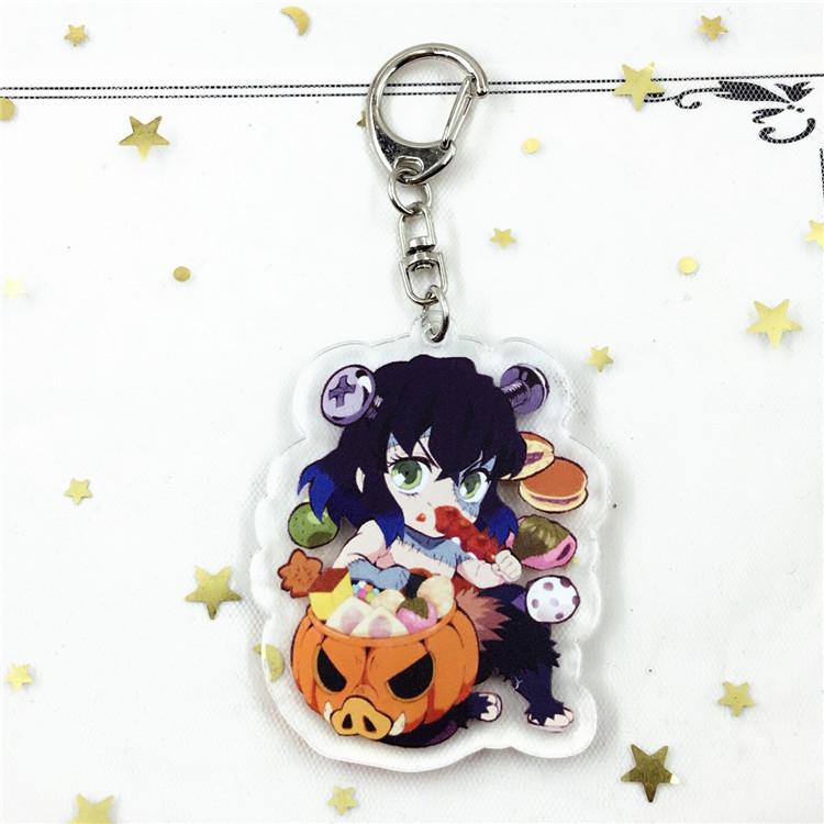 

Аниме игры Demon Slayer Blade Kadomon Tanjiro персонаж мультфильма акриловый брелок металлические украшения аксессуар подарок кулон 6cm