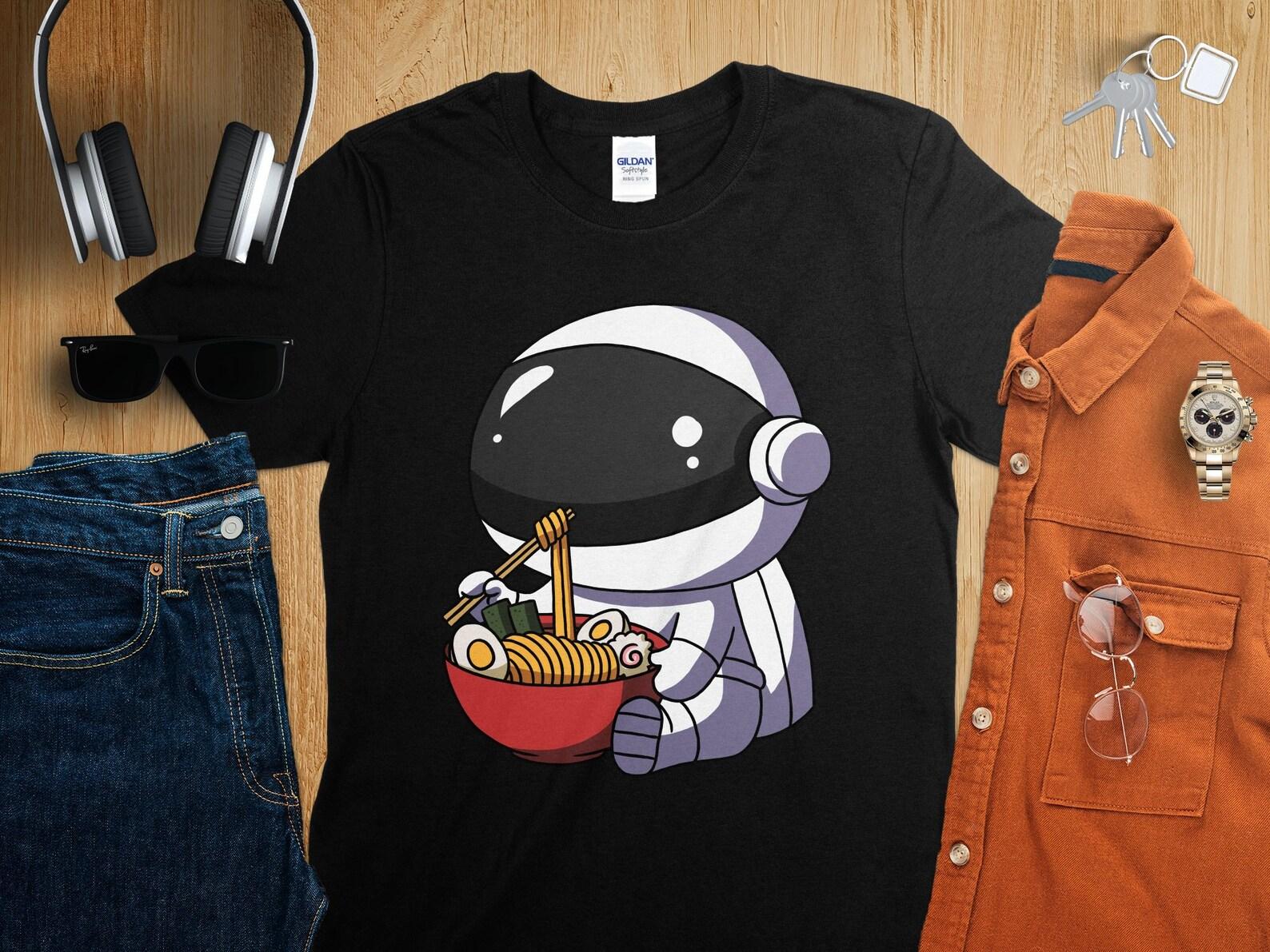 Kawaii Anime Astronaut Asian Noodles Japanese Ramen Shirt, Anime Shirt, Ramen T-Shirt, Japan Art S