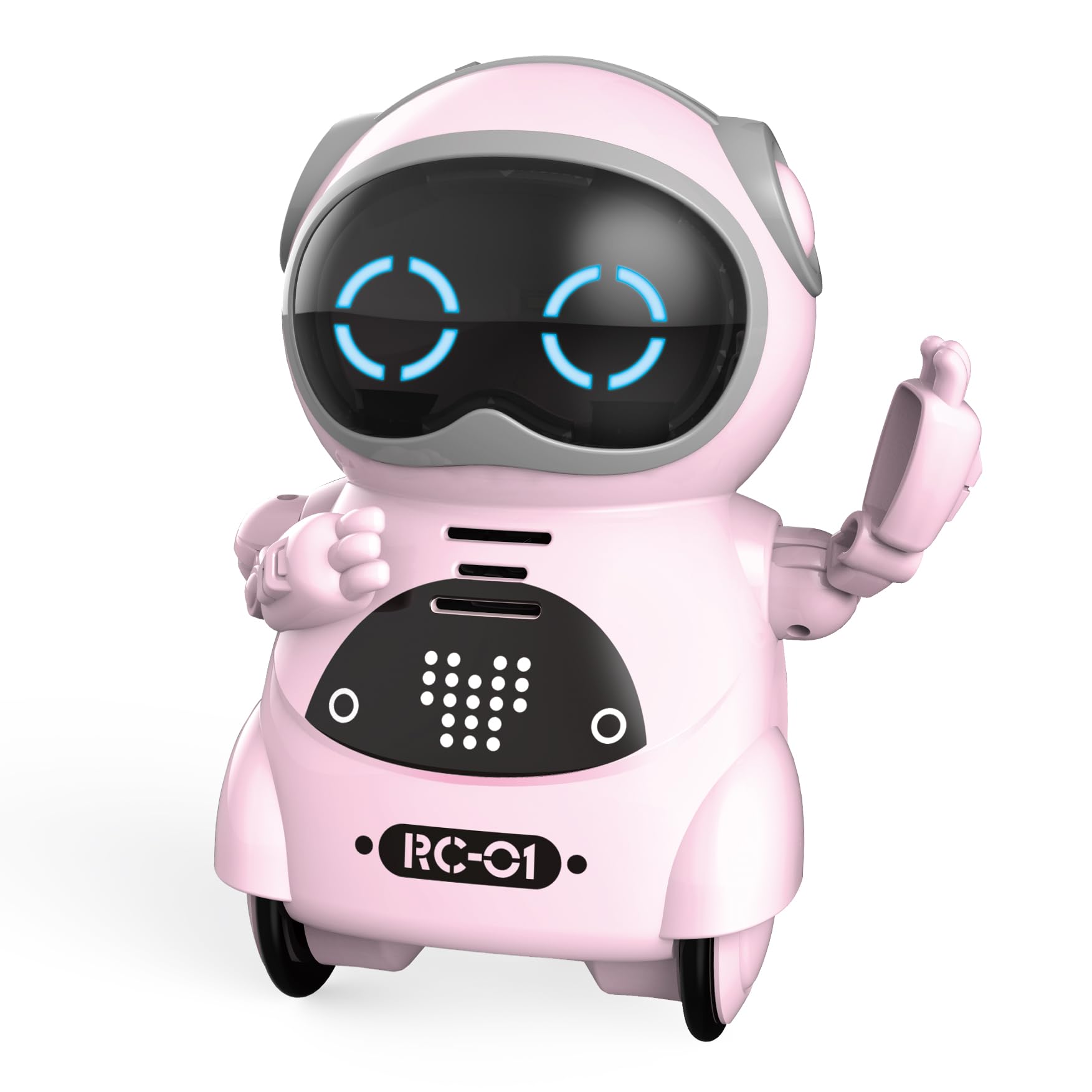 

Youcan Robot Pocket Robot Mini Size Communication Dancing Singing Smart Robot (Pink) рожевий